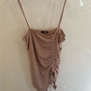 Papermoon Gathered Tan Camisole